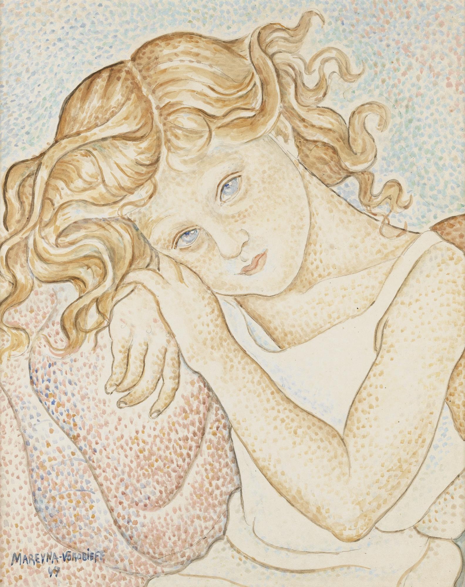 Marie Vorobieff Marevna - Portrait Of A Young Girl