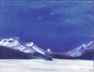 Marietta Gianella-Berry - Engadiner Vollmondnacht, 2018