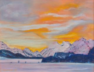 Marietta Gianella-Berry - Winterabend Am Silsersee, 2019