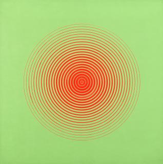 Marina Apollonio - Rosso su verde fluorescente 6A