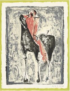 Marino Marini - Cavalier rouge (Guastalla L46)