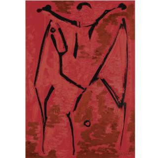 Marino Marini - Cavallo E Cavaliere A Linee Rosse E Nere