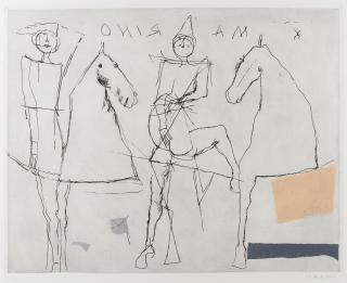 Marino Marini - Giocoliere Sopra, Plate V from \'Il Teatro della Maschere\'