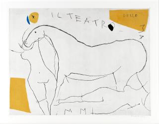 Marino Marini - Il Profondo I, plate VIII from \'Il Teatro delle Maschere\'