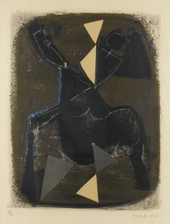 Marino Marini - Le Cavalier Noir (L\'Impazzata); And Jongleur, Bordure Bleue (Guastalla L81; L38)