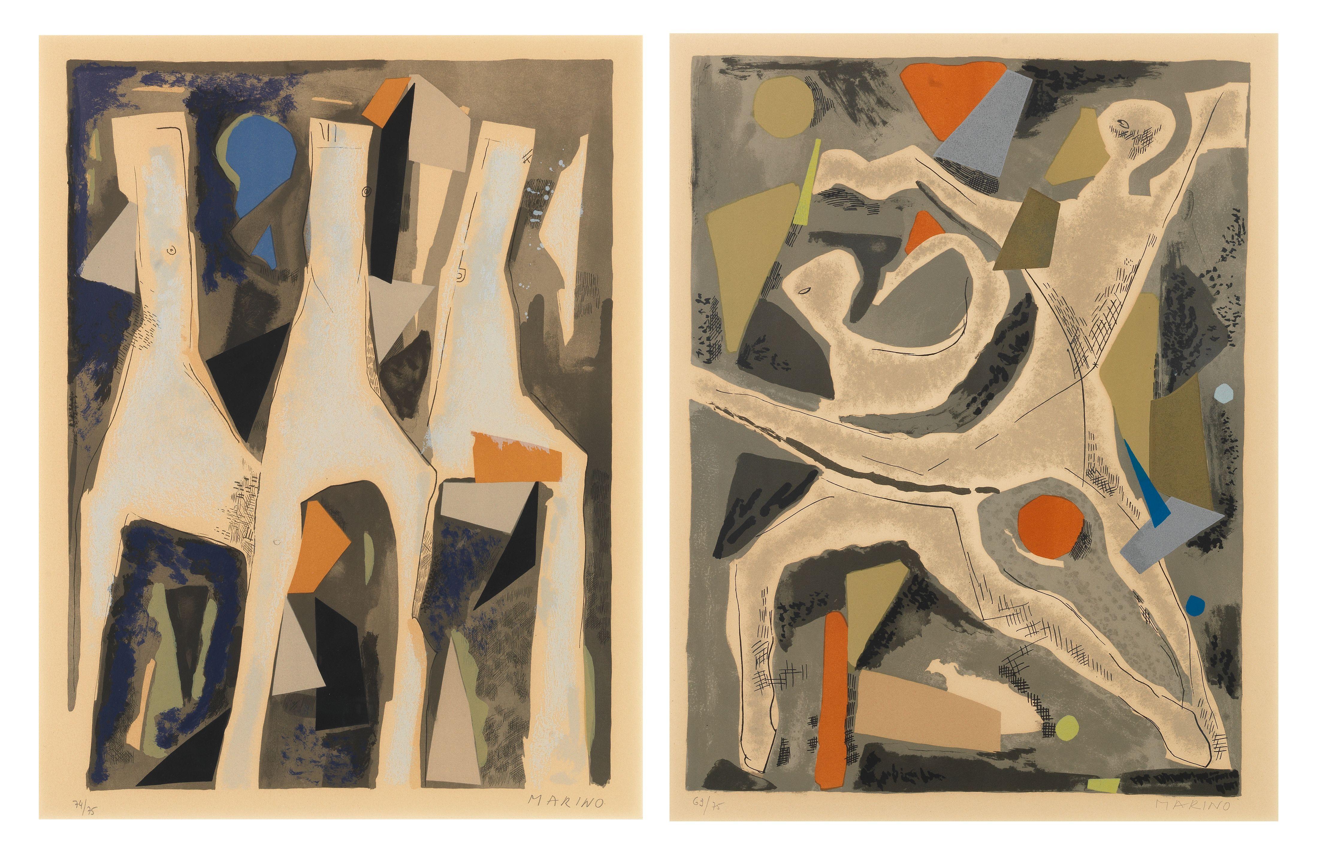 Marino Marini - Plate I and VII, from Personnages du Sacre du Printemps