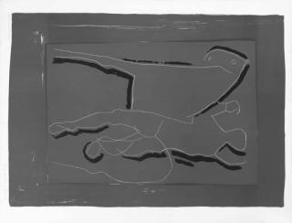 Marino Marini - Rider on Violet Ground with Red Border (Guastalla L50)