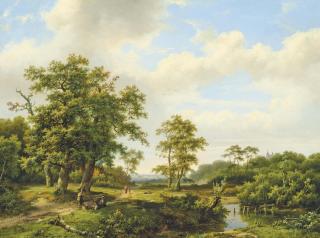 Marinus Adrianus Koekkoek - A Rest At The Brook