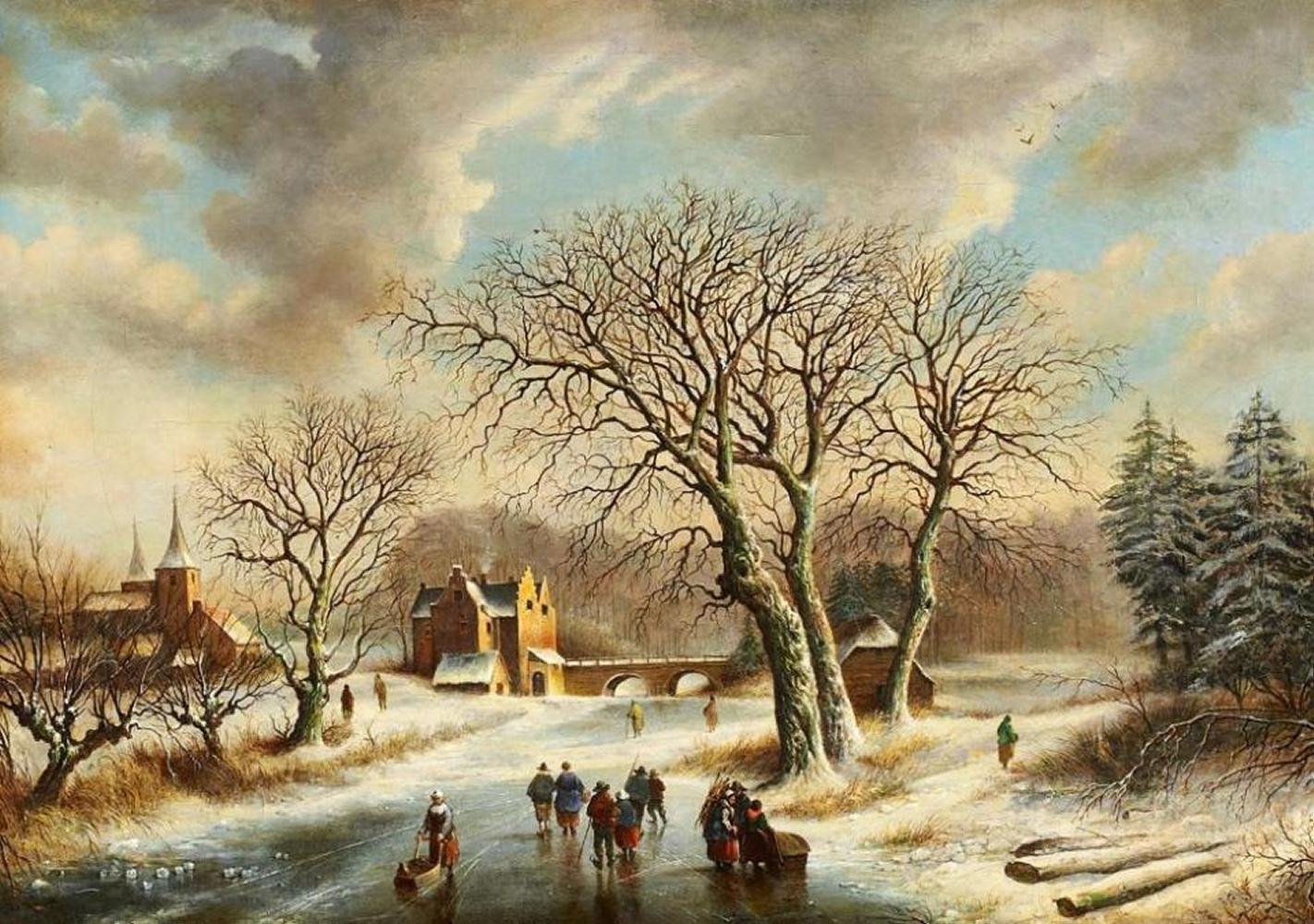 Marinus Adrianus Koekkoek - Winterlandschaft