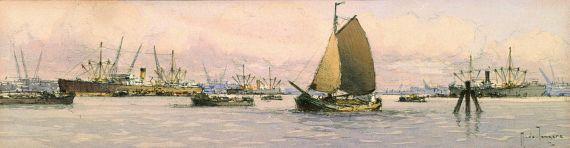 Marinus de Jongere - Im Hafen von Rotterdam