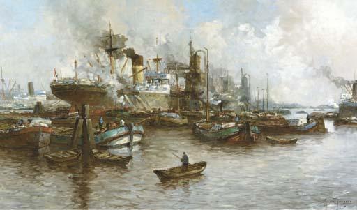 Marinus Johannes Drulman - Shipping in Rotterdam harbour