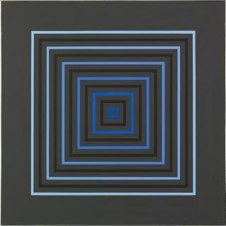 Mario Ballocco - Effetto spaziale in progressione di chiarezze di blu