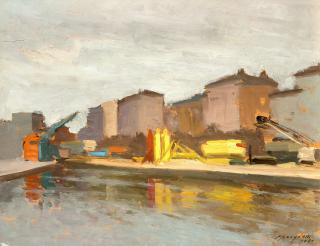 Mario Borgiotti - La Darsena a Porta Ticinese
