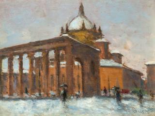 Mario Borgiotti - Le colonne di San Lorenzo con la neve