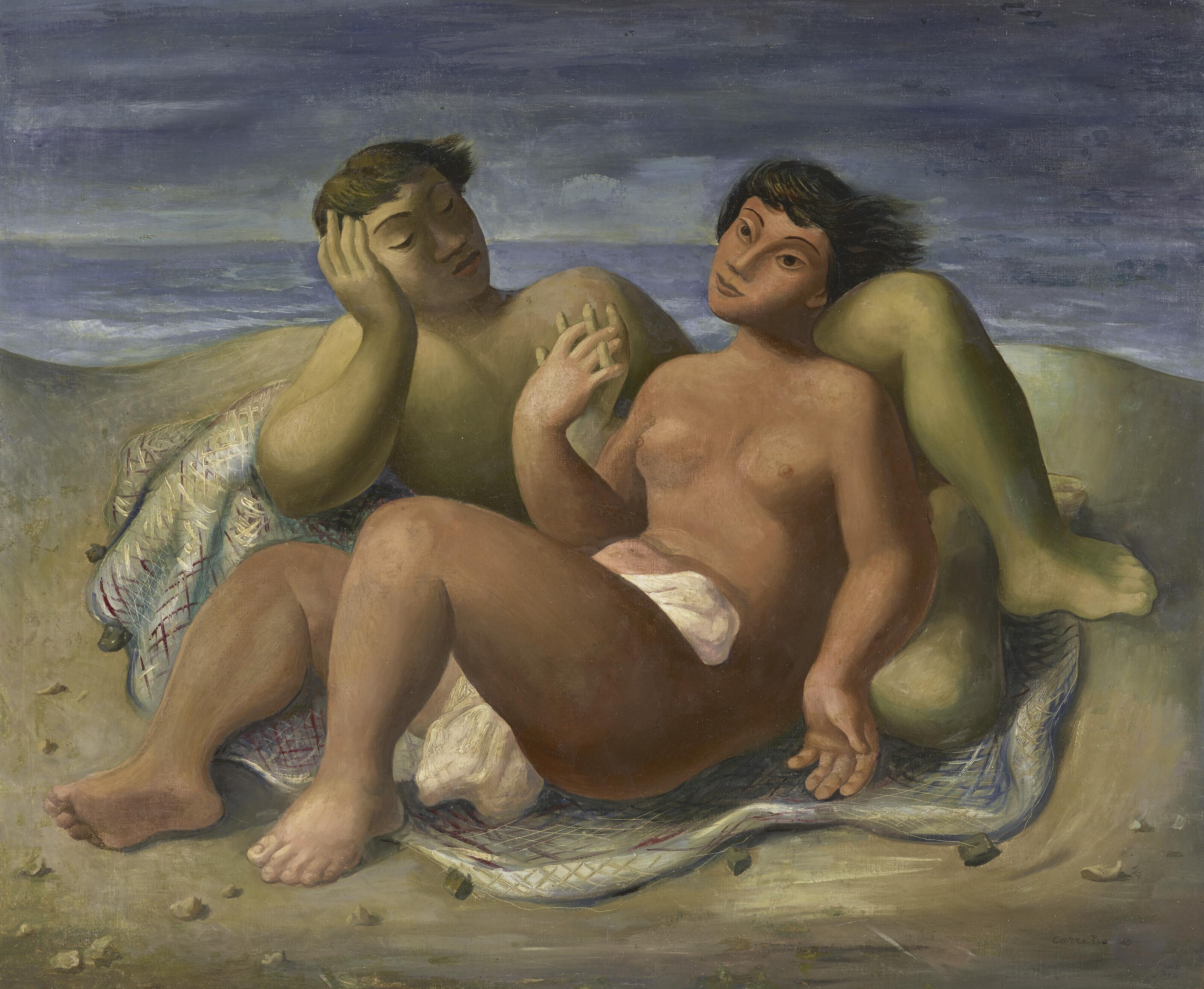 Mario Carreño - Couple on the Beach