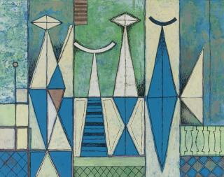 Mario Carreño - Cuatro Personajes Geometricos