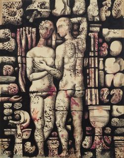 Mario Carreño - Los amantes petrificados (from the series Un mundo petrificado)