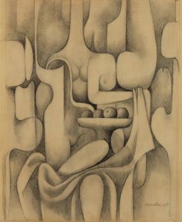 Mario Carreño - Untitled (Study for La Manzana Evadida)