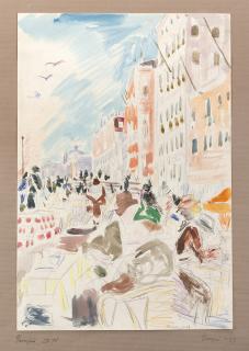 Mario Cavaglieri - Riva degli Schiavoni a Venezia