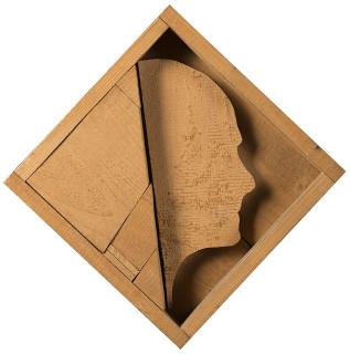 Mario Ceroli - Ritratto di Moravia