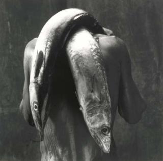Mario Cravo Neto - Man With Two Fish, 1992; And Man With Bird Tears, 1992
