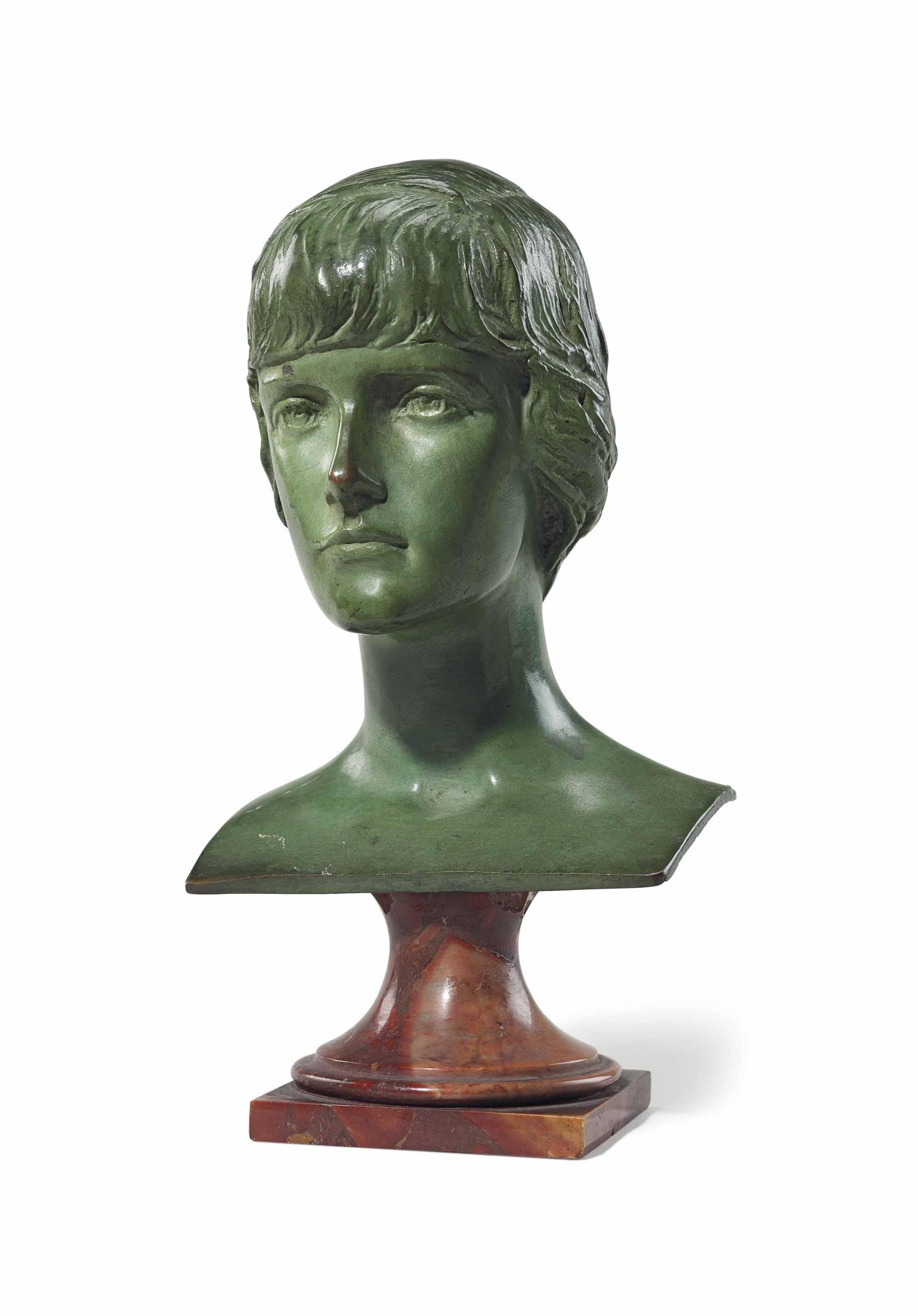 Mario Joseph Korbel - Portrait Bust of Andrée Clark (1902-1919)