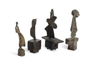 Mario Negri - Figurina ancestrale, Figurina muliebre, Progetto and Bozzetto per una figura acefala (Four Works)