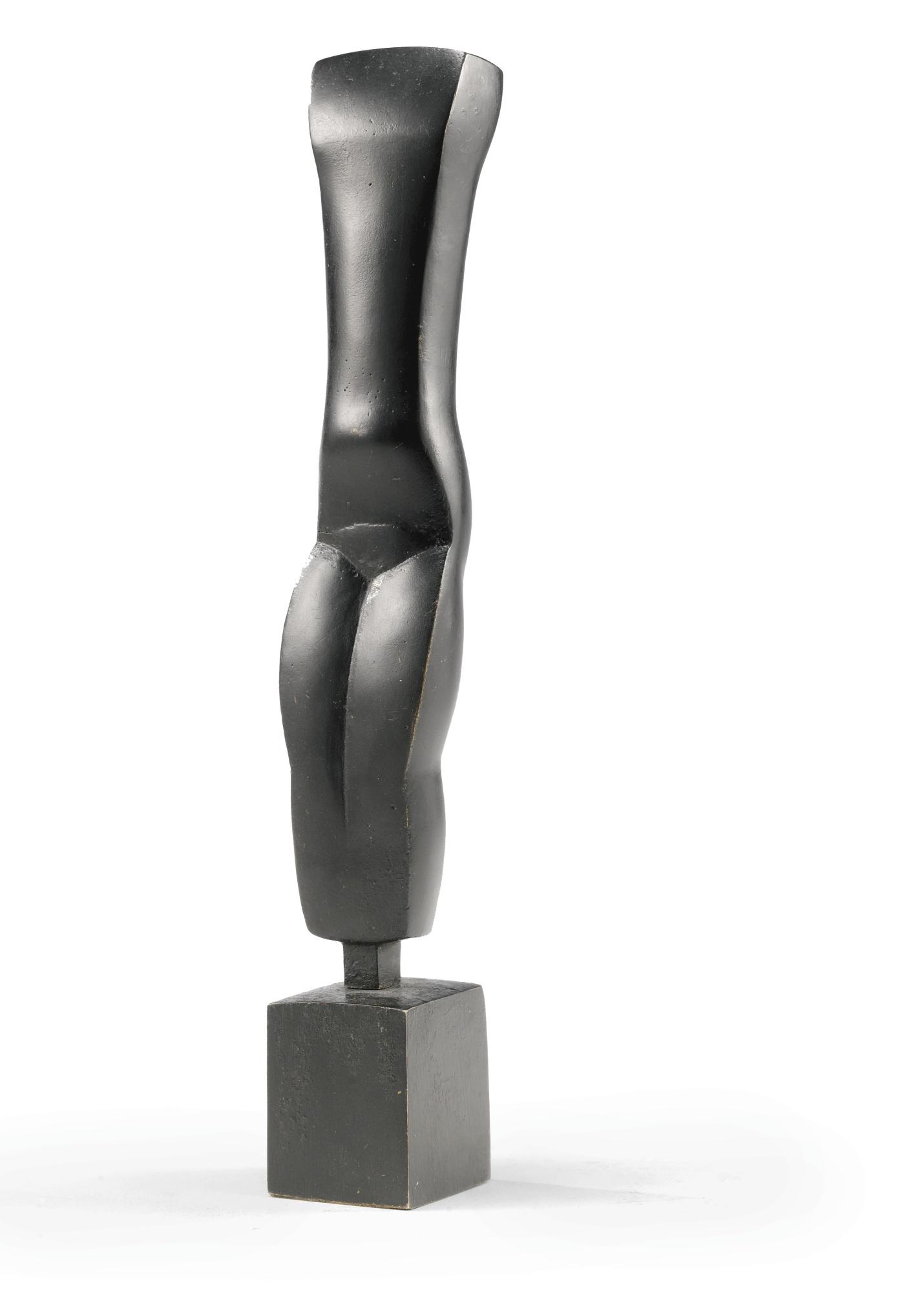 Mario Negri - Piccolo Torso Nerosigned With Monograms And Numbered 5/6 On The Base, Glazed Bronze. Executed In 1981
