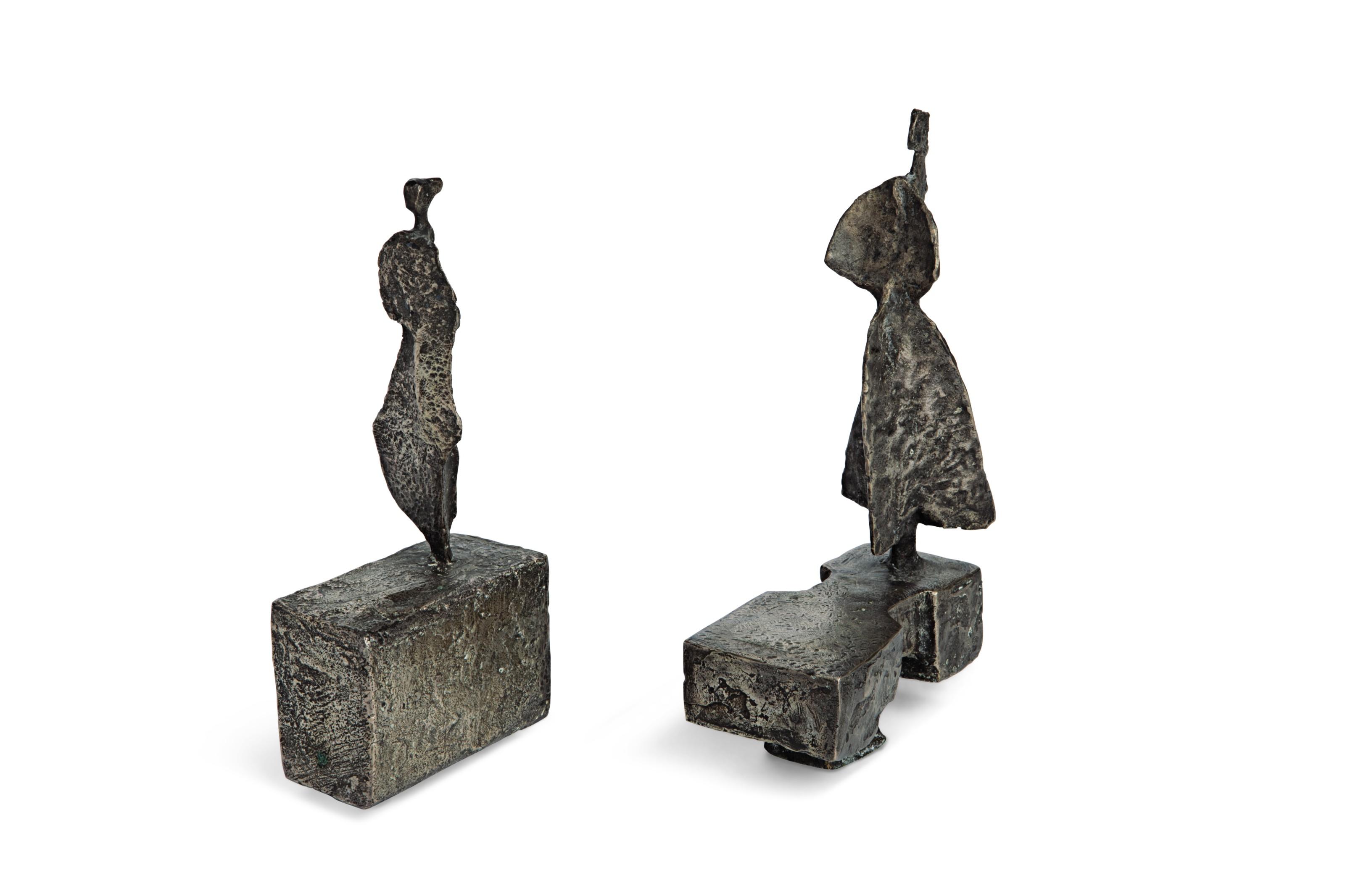 Mario Negri - Studio per una polena and Maquette per una donna in cammino (Two Works)