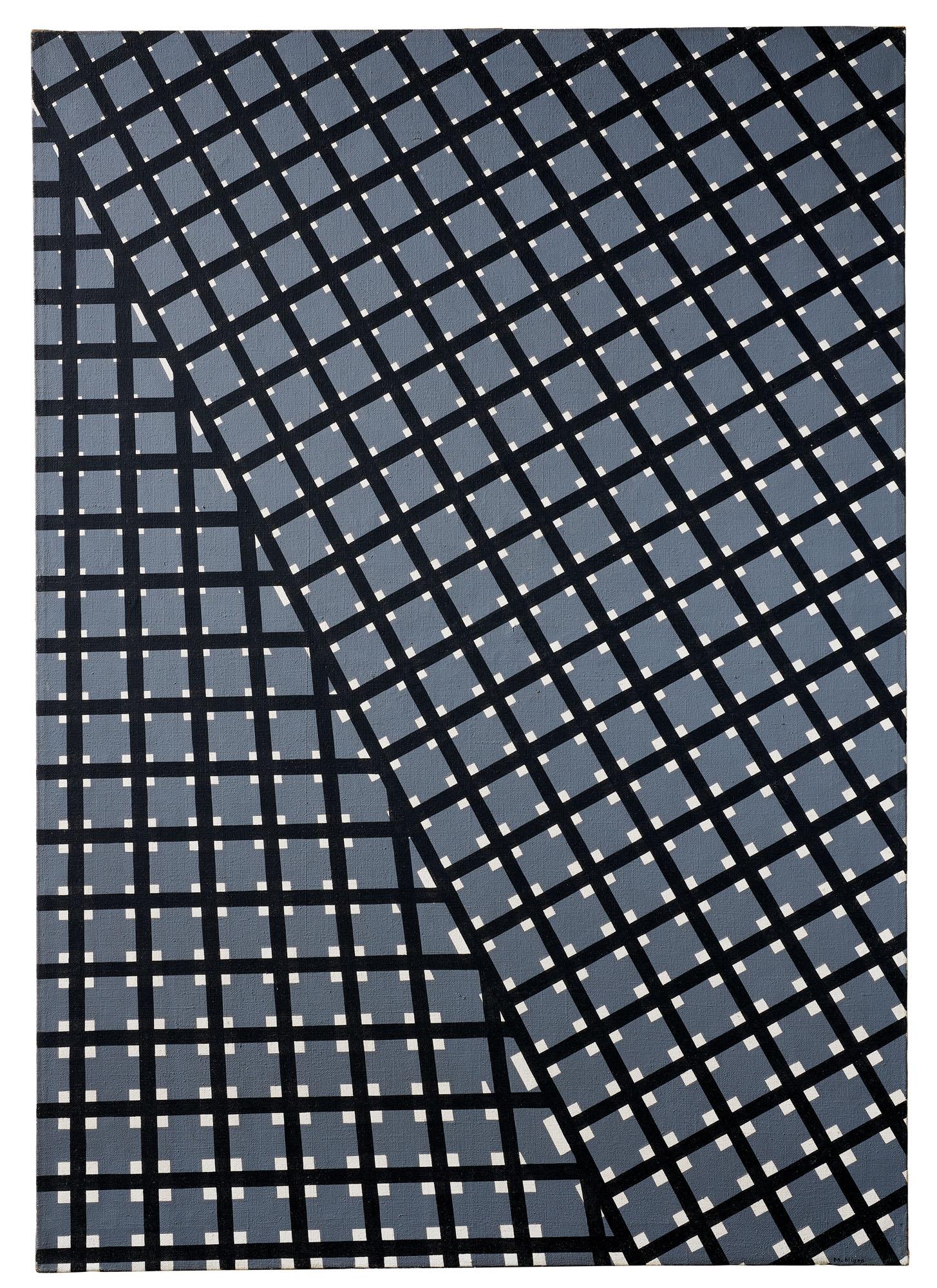 Mario Nigro - Spazio totale I: variazione in grigio: progressione ritmica simultanea