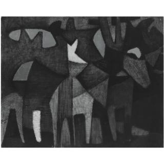 Mario Prassinos - Greek Black Bulls (Troupeau)