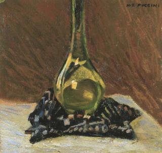 Mario Puccini - Natura morta con vaso verde