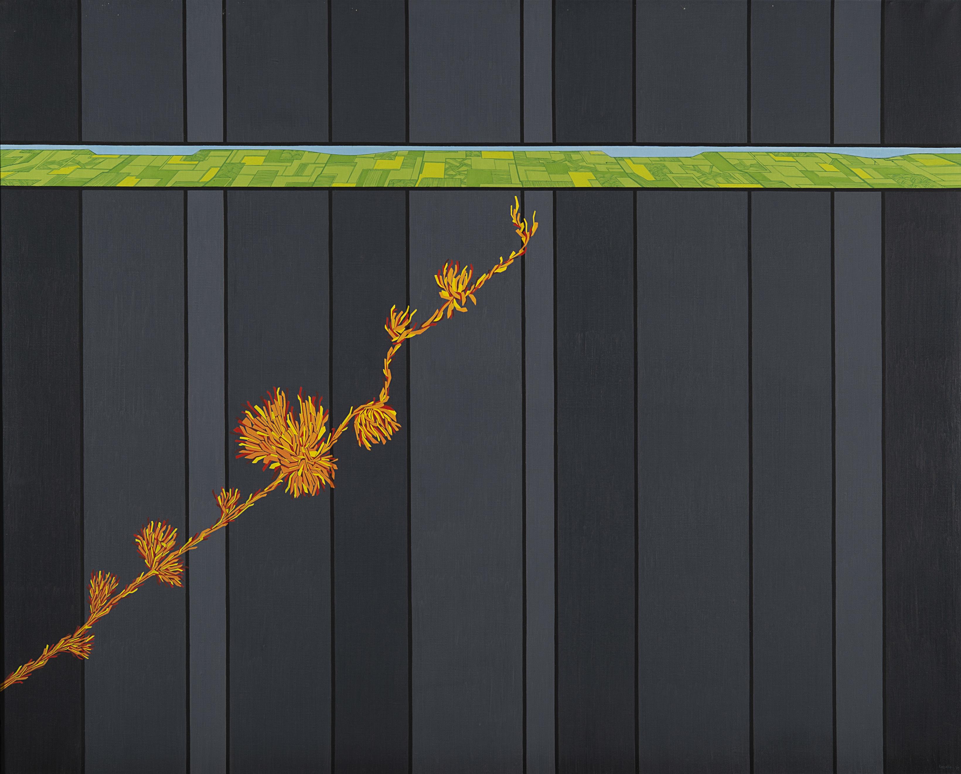 Mario Rossello - Paesaggio (fessura e fiore)