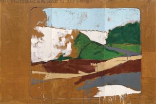Mario Schifano - Grande particolare di paesaggio italiano a colori (Big Detail of an Italian Landscape in Colour)