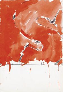 Mario Schifano - Lotto di due opere: a) Senza titolo    firmato e datato Schifano 62 (in basso a destra); numerato    1/200 (in basso a sinistra)    tempera e matita su cartoncino    cm 50x34    Sul retro:    tempera e matita su cartoncino    cm 50x34    Eseguito nel