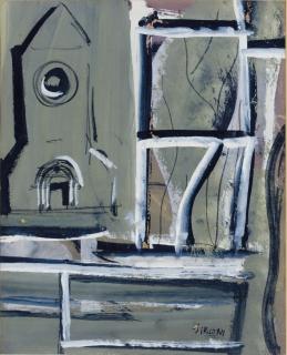 Mario Sironi - Landscape with Church