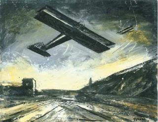 Mario Sironi - Paesaggio con aereoplani