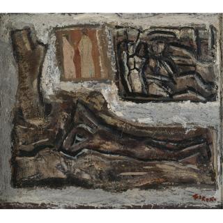Mario Sironi - Untitled (Reclining Figure) ; Untitled (Figure On Horse): A Double-Sided Painting 