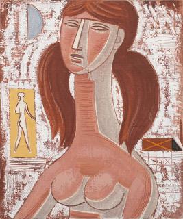 Mario Tozzi - Fanciulla con due code