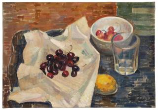 Mario Tozzi - Natura morta con ciliegie