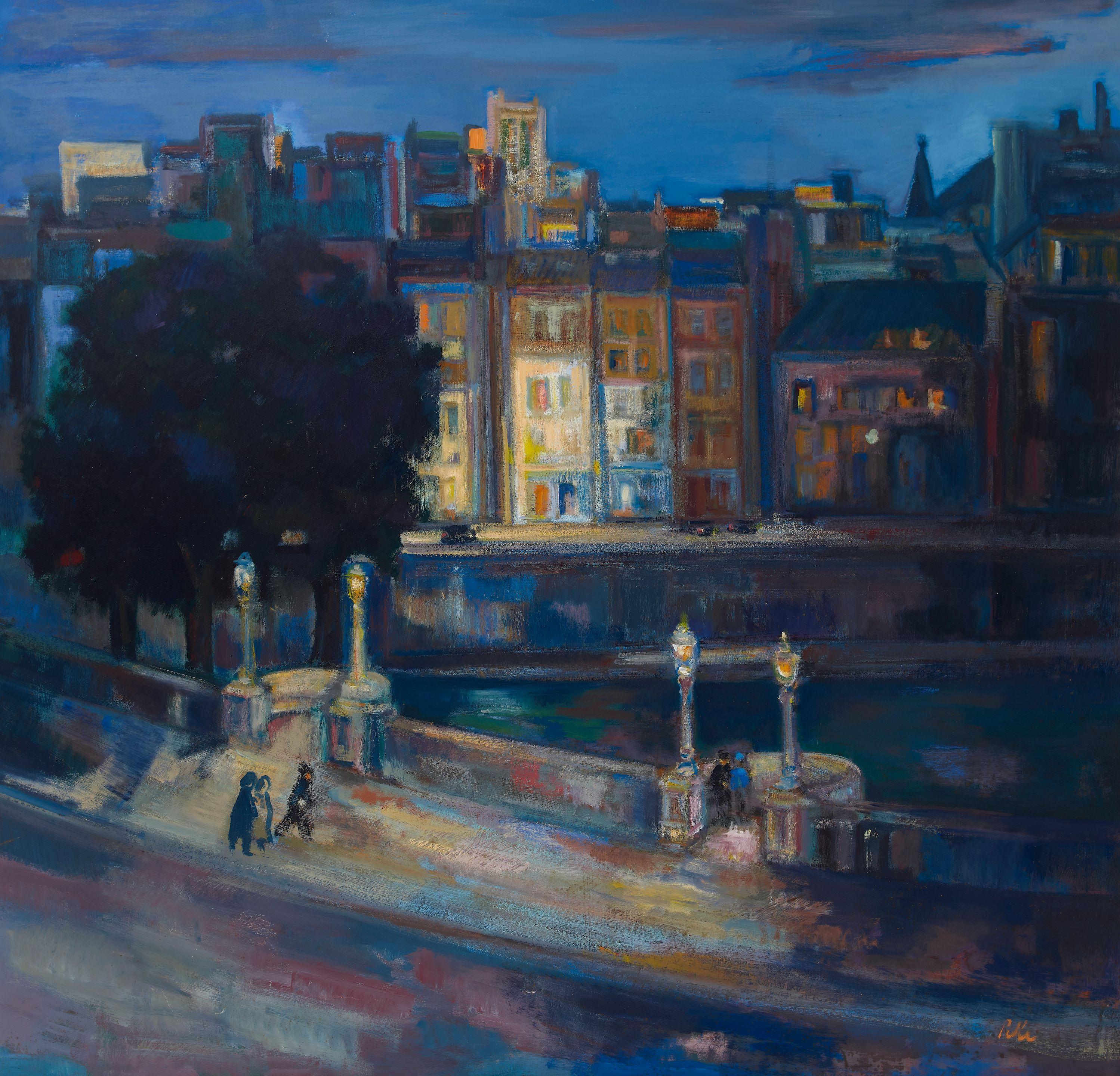 Marion Hewlett Pike - Pont Neuf at night; Barbados landscape (two works)