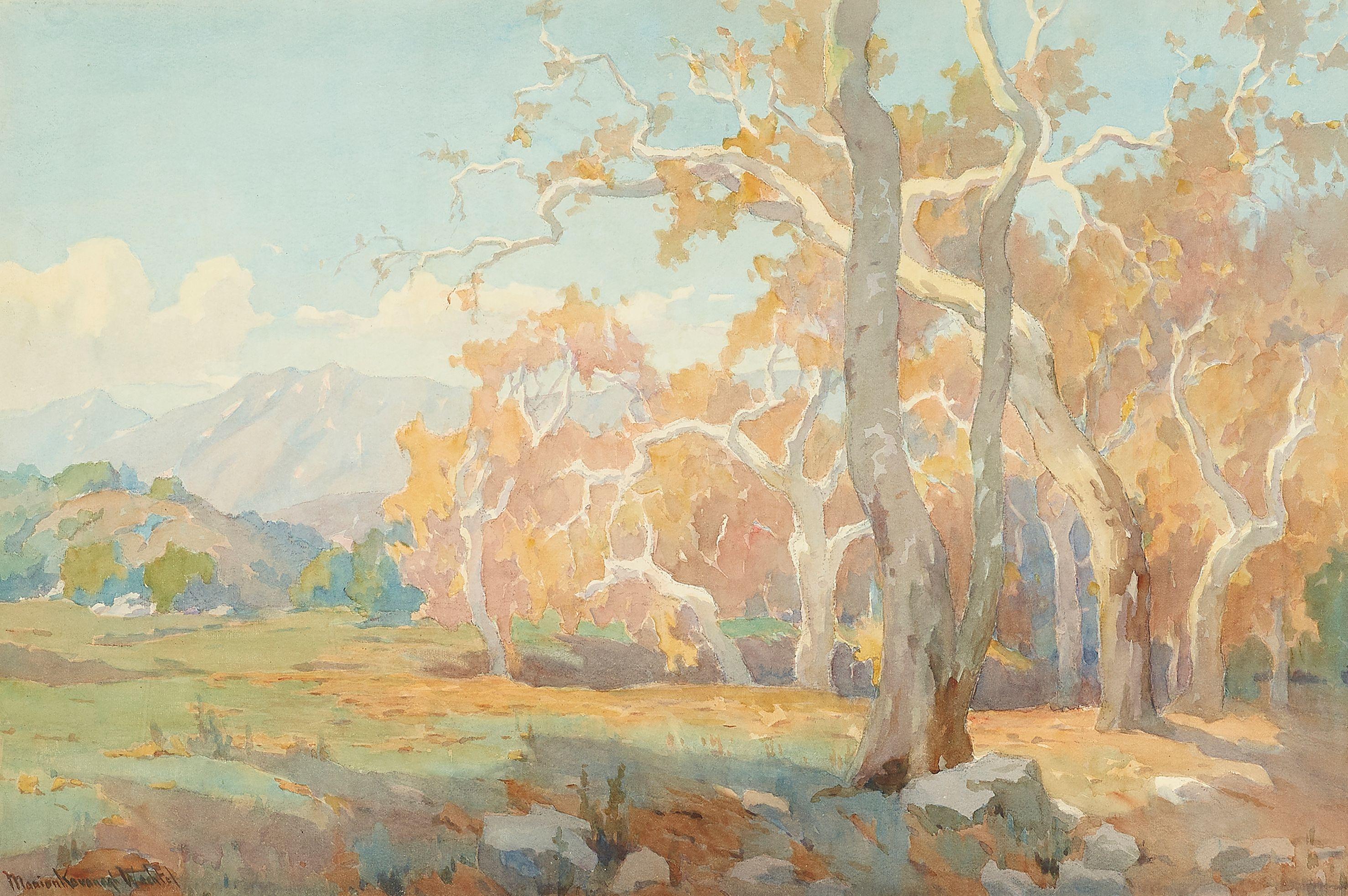 Marion Kavanagh Wachtel - Sycamores Near the San Gabriel Mountains