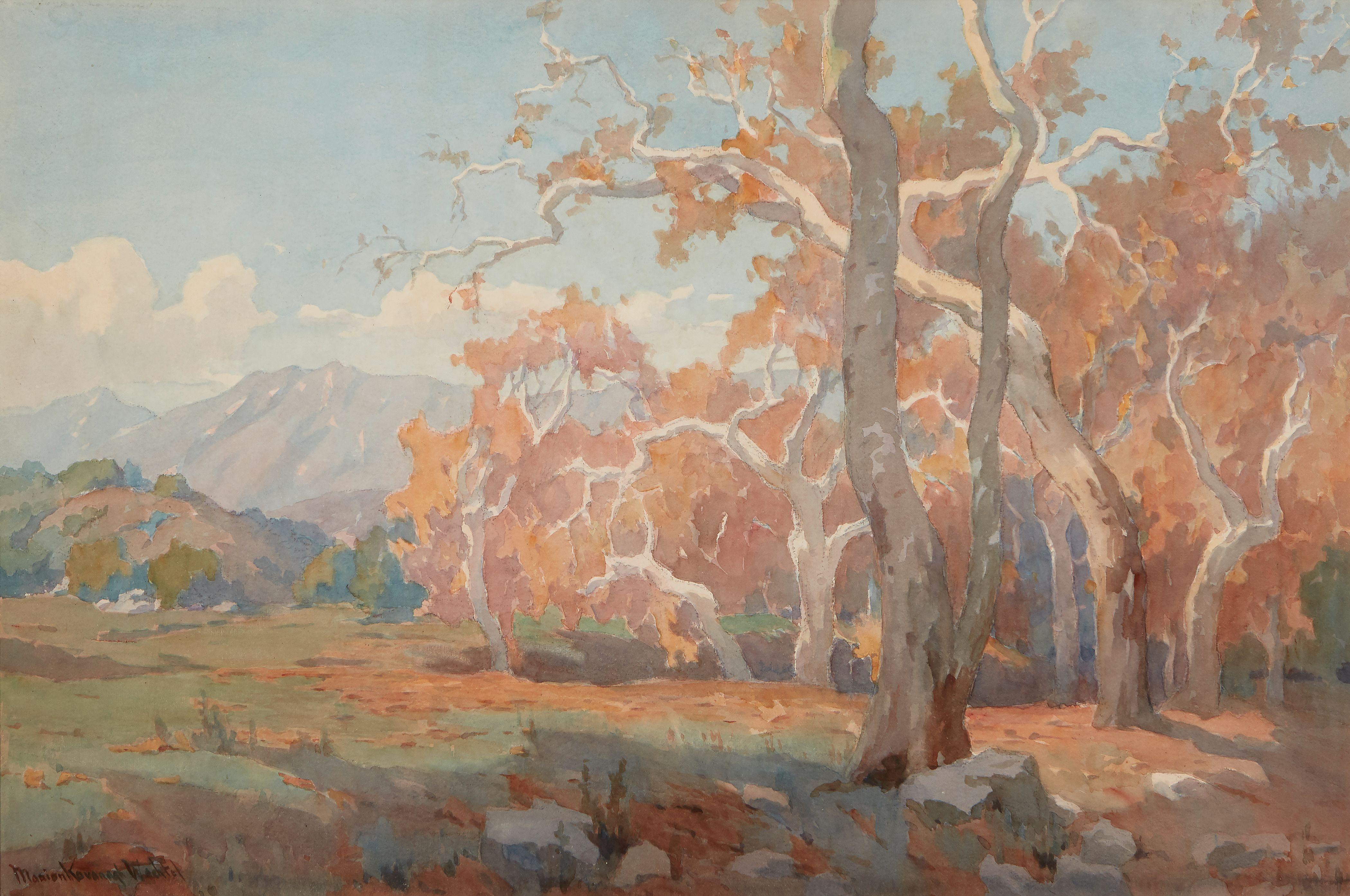 Marion Kavanagh Wachtel - Sycamores near the San Gabriel Mountains