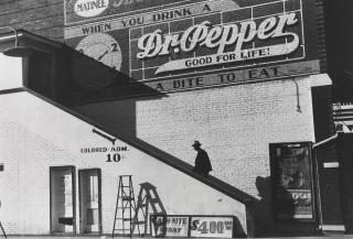 Marion Post Wolcott - Negro Man Climbing The Stairs To The Movie Theater, Belzoni, Miss., 1939