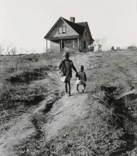 Marion Post Wolcott - Tenant Farmer\'s Children, One with Ricketts, Wadesboro, North Carolina, 1938
