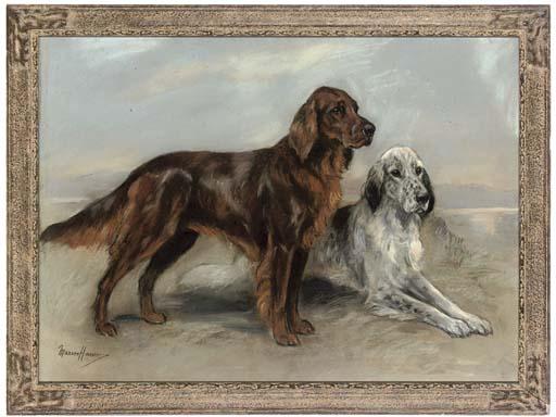 Marion Rodger Hamilton Harvey - The Gundogs - Two Well-Behaved Setters