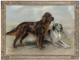 Marion Rodger Hamilton Harvey - The Gundogs - Two Well-Behaved Setters