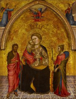 Mariotto di Nardo - Madonna and Child with Saints John the Baptist and Catherine of Alexandria with God the Father, and the Annunciation