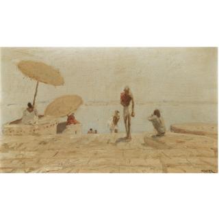 Marius Alexander Jacques Bauer - Dutch \'Aan De Ganges\'