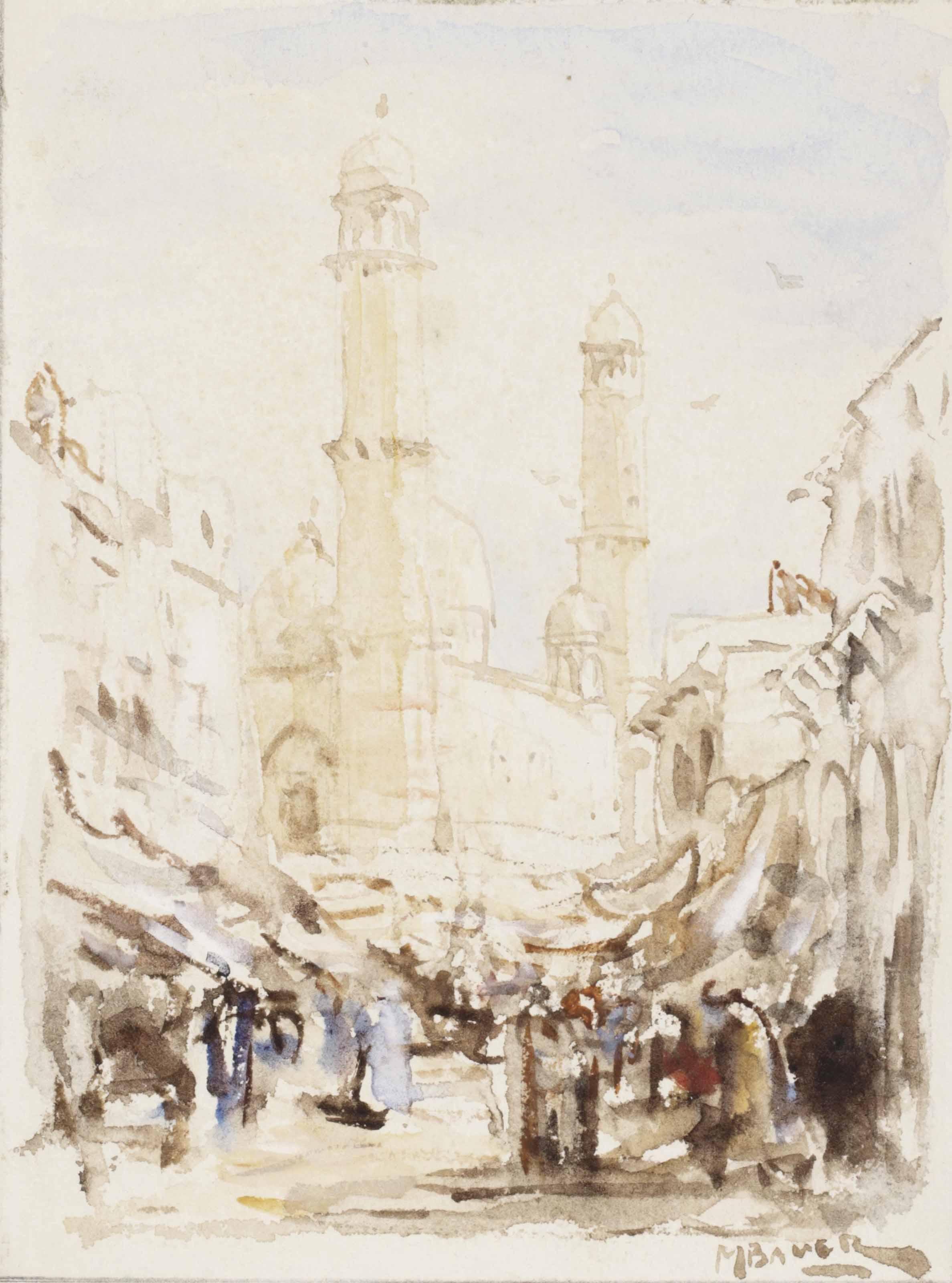 Marius Alexander Jacques Bauer - The mosque at Mutra